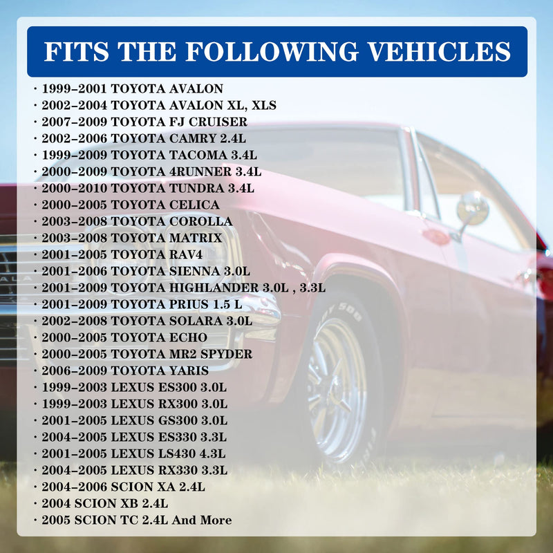 Mass Air Flow Sensor Meter MAF Compatible with 99-09 Toyota Camry 2.4L; 99-01 Avalon; 99-09 Tacoma 3.4L; 00-09 4Runner 3.4L; 03-08 Corolla; 99-03 Lexus ES300 3.0L & More Replace OE 22204-22010