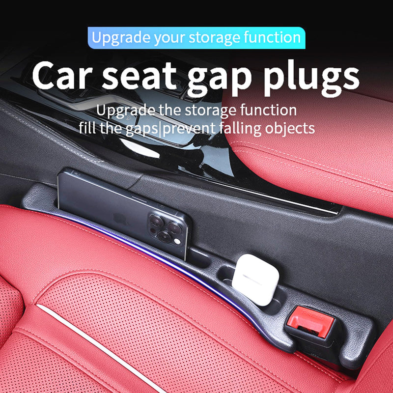 No-Drop Seat Guard, 2 Pack Car Seat Gap Filler Gap Stopper/Catcher to Fill The Gap Between Seat and Console Black Car Accessories Crevice Blocker Pad Plug YMT-A02