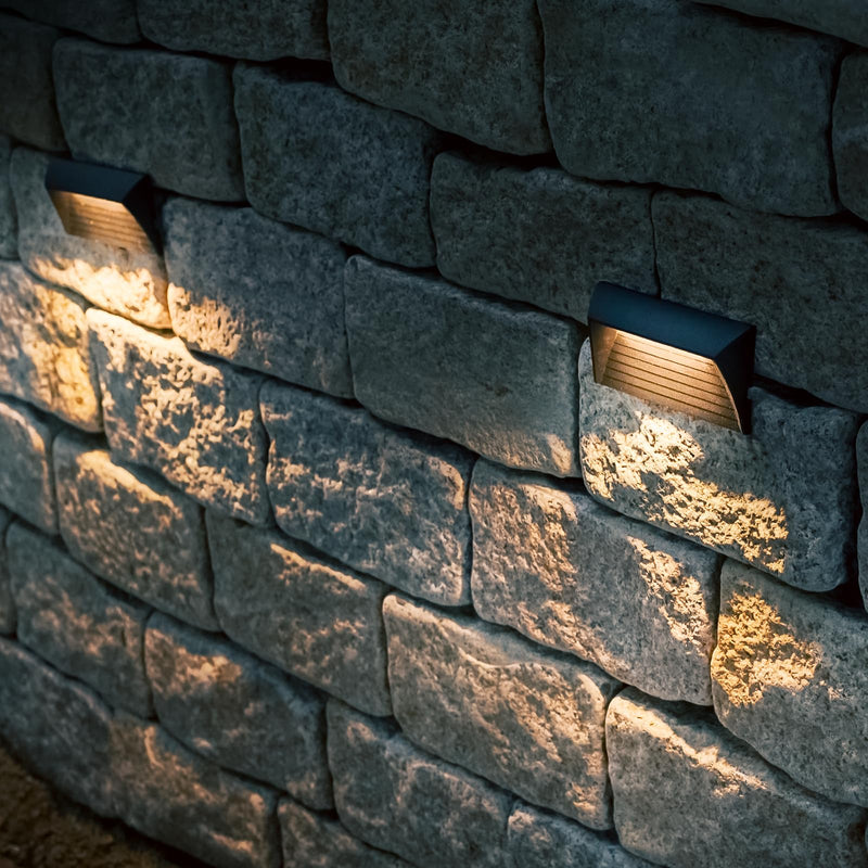 VENUS MANUFACTURING 2W Low Voltage Deck Lights LED Outdoor Stair Lights 3000K 12V Wired Step Lighting Die-cast Aluminum for Fence Yard Patio and Pathway (6Pack) 6