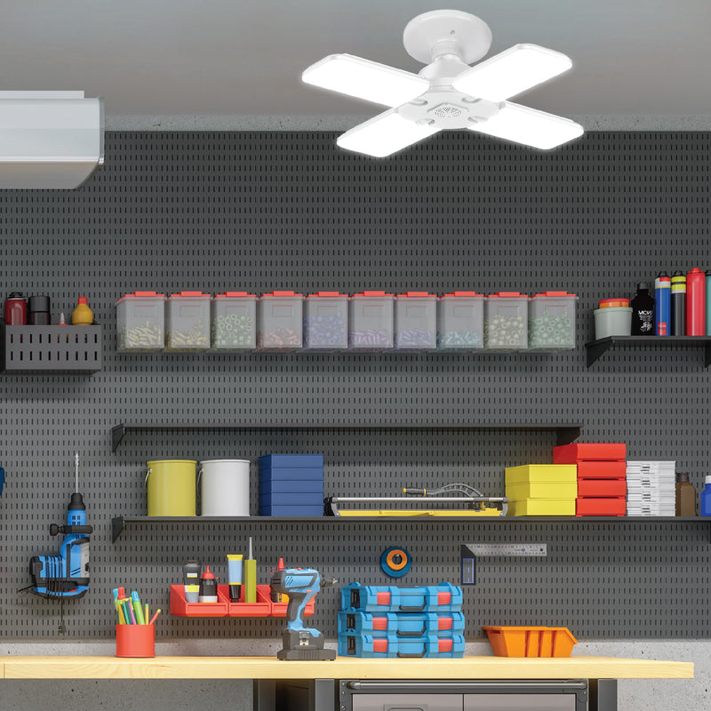 Feit Electric LED Garage Light, Multiple Adjustable Panels, E26 Base, Ideal for Garage, Workshop, Shed, 25,000-Hour Lifetime 3CCT 8000 Lumens