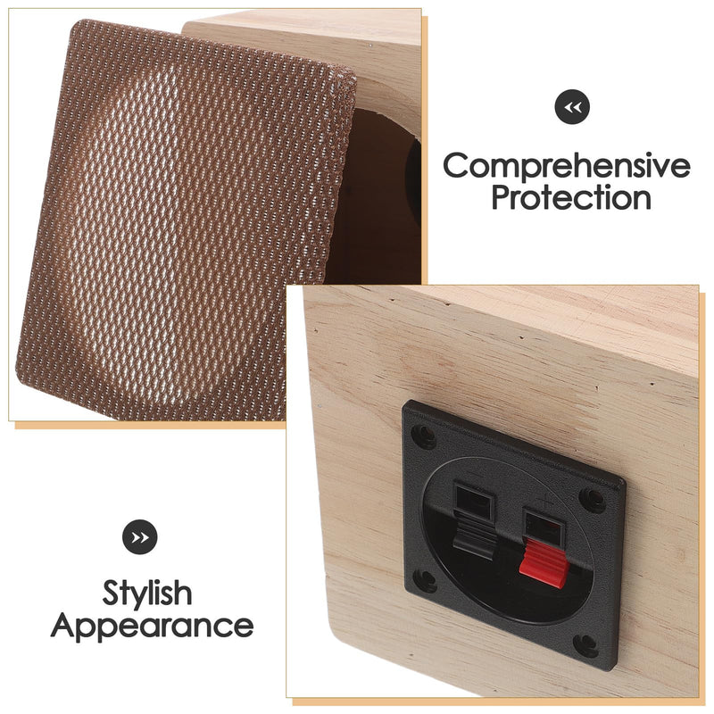 Car Audio Speaker Box Enclosure - Truck Subwoofer Cabinet with Dust Protection Net for Automotive 3 Inch Speaker - Improves Audio Quality, Sound and Bass 11.30X11.30X8.70CM