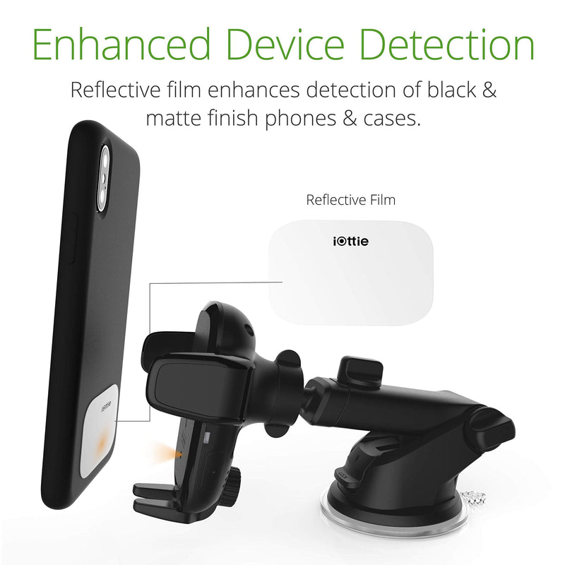 iOttie Auto Sense Qi Wireless Car Charger - Automatic Clamping Dashboard Phone Mount with Wireless Charging for iPhone, Samsung Galaxy, Google Pixel, Huawei, LG, and Other Smartphones Dash & Windshield AutoSense 1