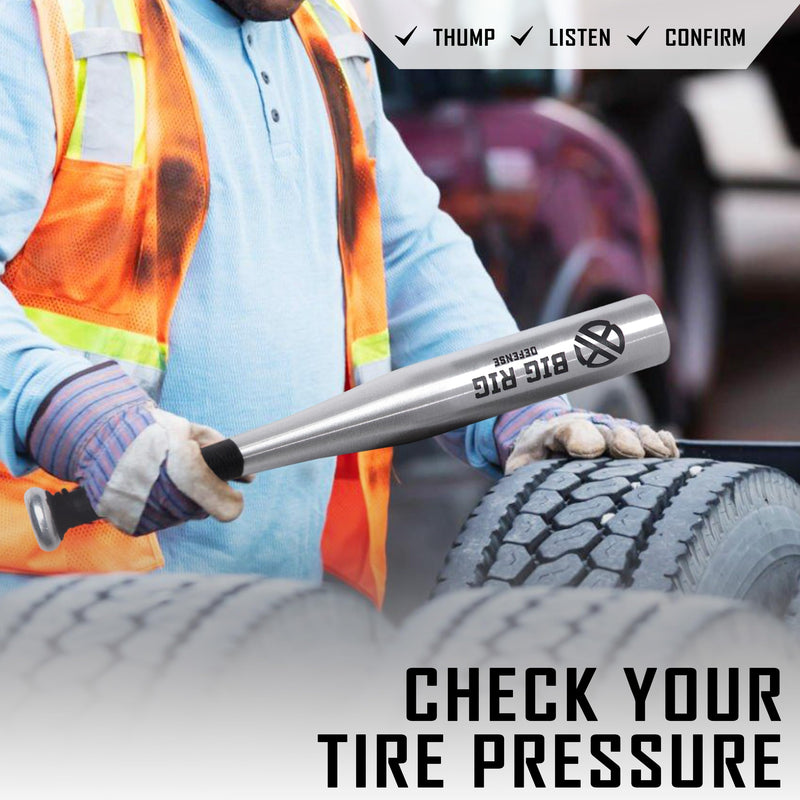Big Rig Defense Aluminum Tire Thumper for Truckers - Durable Tire Checker Bat - Excellent as Fish Bat