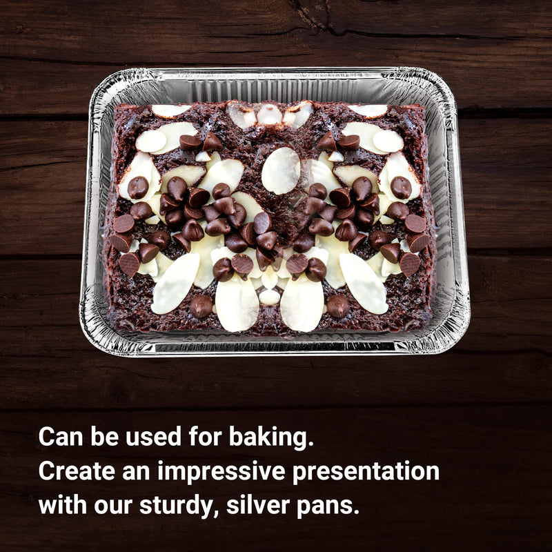 Aluminum Pans Half Size, 9X13, Extra Heavy Duty Disposable Foil Pans For Baking (30 Pack) Roasting & Chafing, Deep Tin Foil Bakeware, Steam Table Tray, Cookware, Food Prepping, Cake & Oven Pan 30 Pack