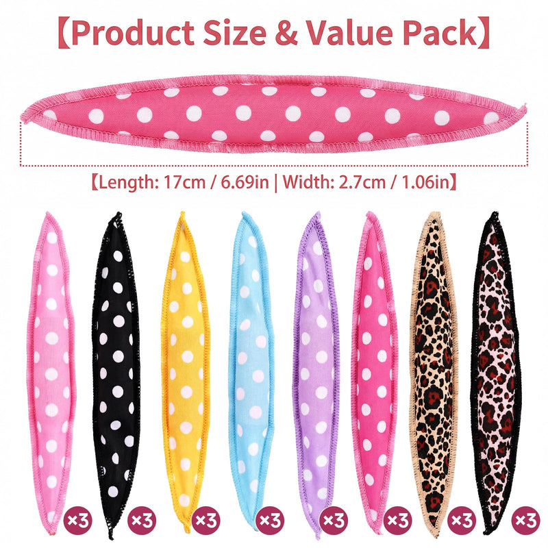  [AUSTRALIA] - 24 Pcs Hair Curler Rollers DIY Night Sleep Foam Hair Styling Tools Flexible Soft Satin Sponge Rollers Overnight Pillow Sponge Curler for Heatless Women Tousle Curly Hairstyle No Heat