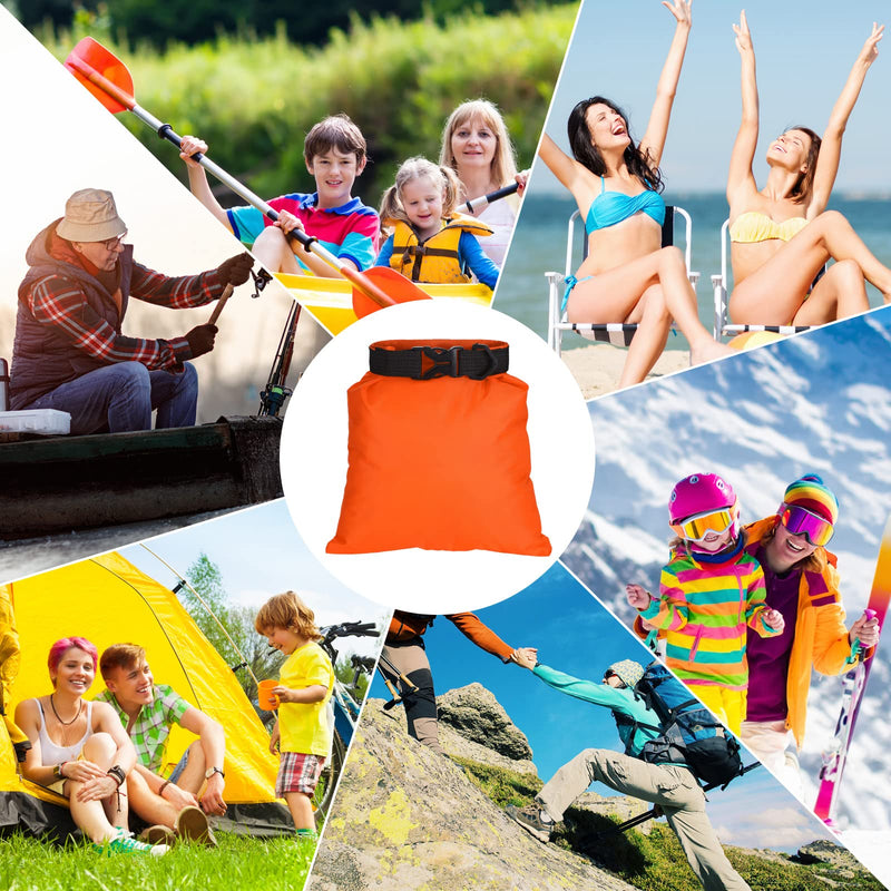 LEIFIDE 10 Pcs Ultralight Dry Bags Waterproof Lightweight Airtight Bags Ripstop Camping Gear Dry Sack Portable Roll Top Pack for Backpacking Kayaking Rafting Hiking Swimming Boating Outdoor 5 Sizes