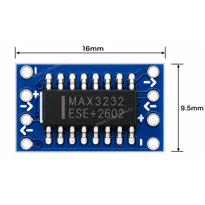 RS232 to TTL Level Converter Module MAX3232, 10 Pack | MAX3232 CSE 3-5V 120Kbps Bidirectional Serial Adapter for Arduino ESP32 Raspberry Pi
