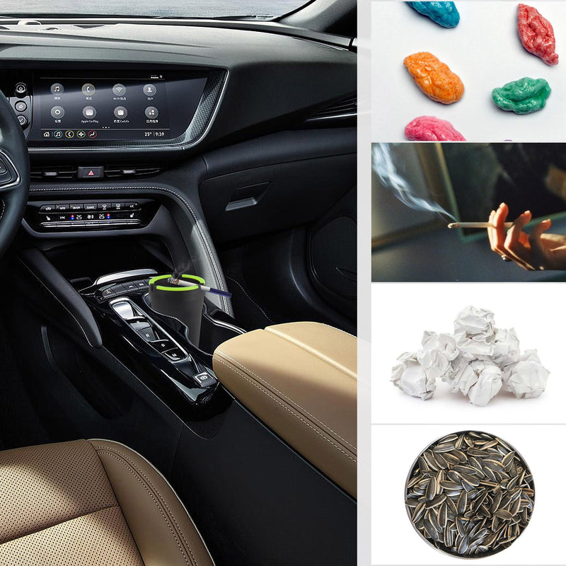 Smokeless Ashtray,Portable Car Ashtrays for Cup Holder Smell Proof,Multifunctional Ashtray with Lid Smell Proof for Ccar Truck SUV Keep Car Interior Accessories Tidy (Black) Black