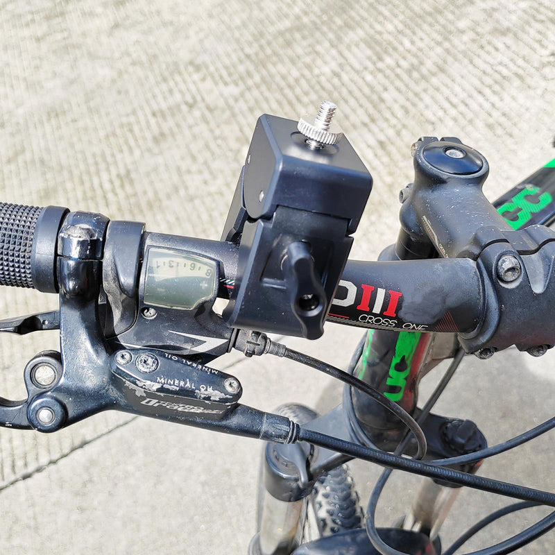Camera Clamp Mount Monitor 360 Degree Ball Head Arm Adapter with 1/4"-20 Thread Compatible with Canon Nikon DSLR Camera Compatible with Gopro/Led Light Stand (1/4" Male Screw clamp) 1/4" male screw clamp