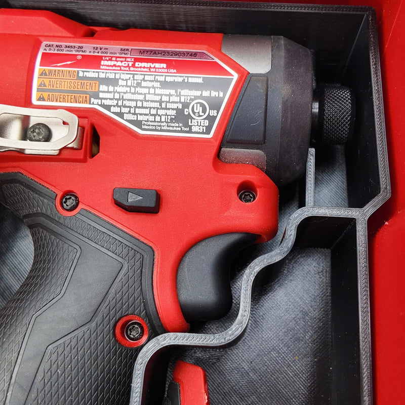 Liner for M12 Fuel Drill Driver Impact and Milwaukee Packout Compact Tool Box organizer
