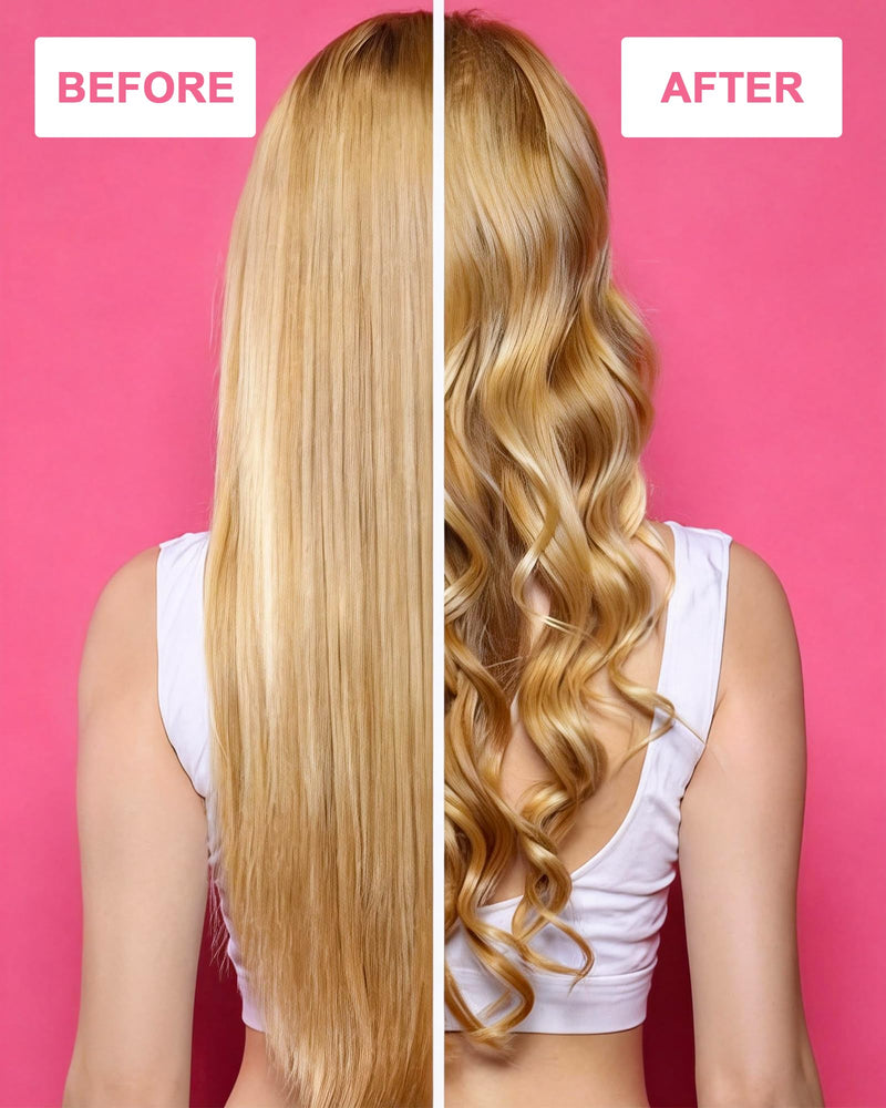 Hair Rollers with Clips 50PCS, Rollers for Hair Volume 4 Sizes | Includes 24 Clips And 4 Roller Sizes (60/48/36/25mm) For Long, Medium And Short Hair, Ideal For DIY Hair Styling Pink