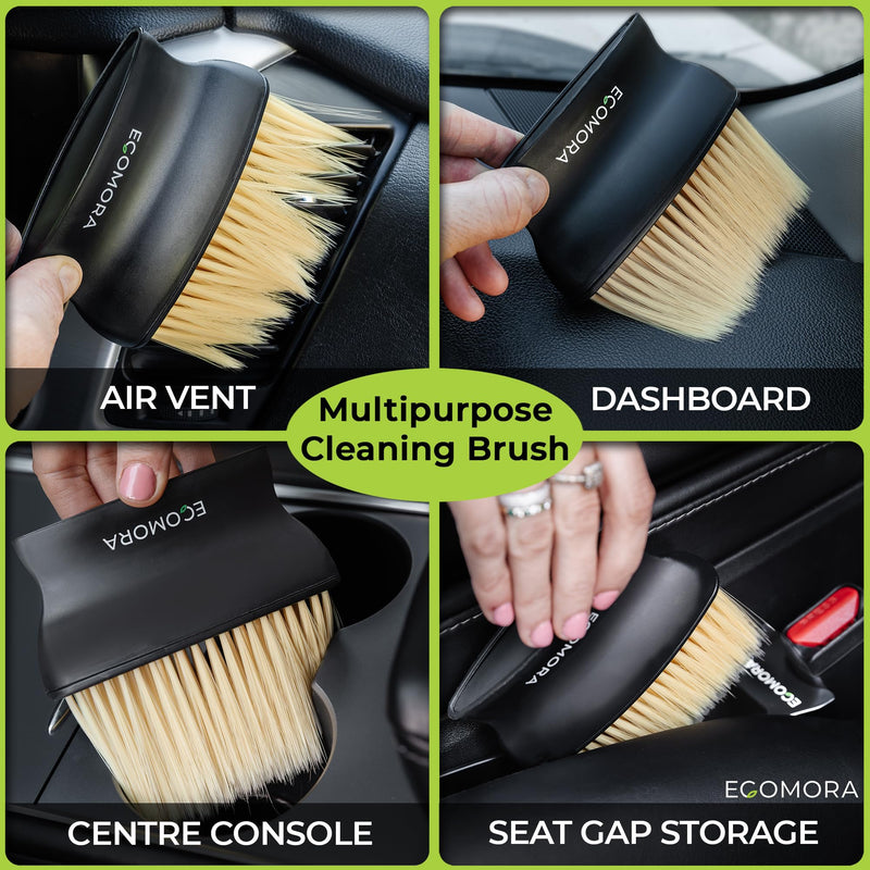 Car Seat Gap Filler Organizer with Bonus Interior Cleaning Brush- Universal in Between Seat Catcher for Cars,Trucks,SUV- Car Seat Gap Plug Storage Slot- Custom Seat Gapster- Car Seat Gap Filler Strip