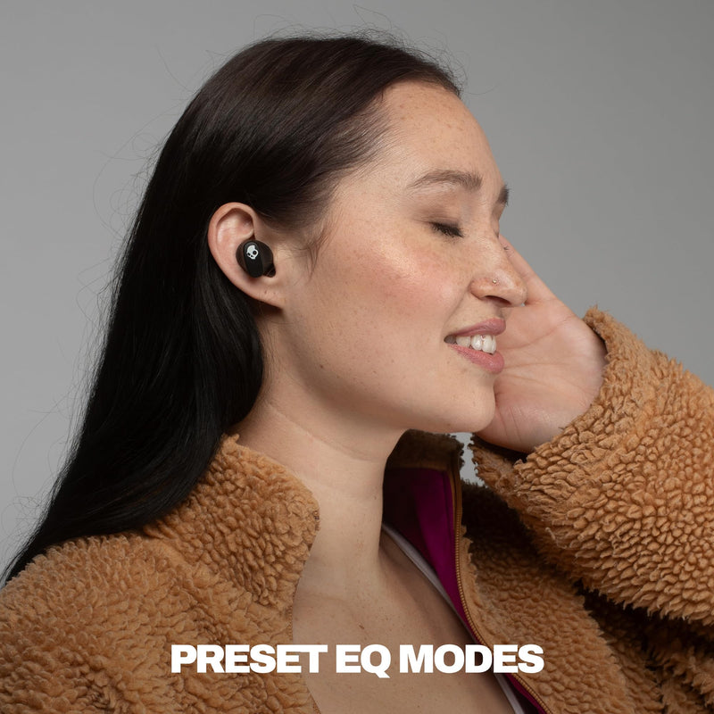 Skullcandy Smokin’ Buds 360 Wireless Noise Isolating Earbuds - True Black | In-Ear Fit, Bluetooth, 20 Hours Battery, IPX4 Sweat and Water Resistant, Microphone for iPhone Android, Commuting, Studying