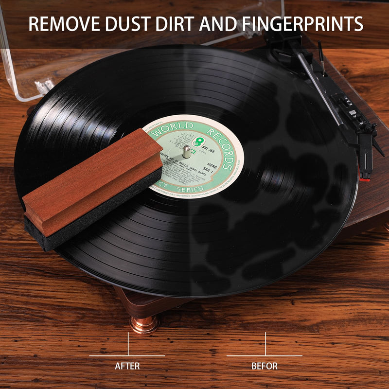 Vinyl Record Cleaning Kit|Complete 6-in-1 Vinyl Record Cleaner Kit for Albums|Includes Soft Velvet Vinyl Record Brush,LP Cleaning Liquid,Stylus Brush,Nylon Brush,Microfiber Cloth & Storage Box