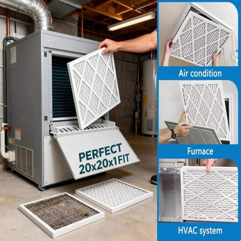 20x20x1 Air Filter MERV 13，MPR 1900 (4-Pack) Electrostatic Pleated HVAC AC Furnace Filters, Effectively Filters Dust, Pollen, Pet Dander (Actual Size: 19.5x19.5x0.75 inches) 20x20x1 (4-Pack)