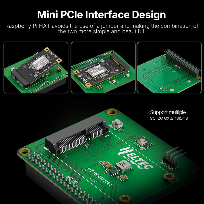 Heltec WiFi HaLow Module V2, 802.11ah Mini PCIe | 27±1 dBm High Power, for Long-Range IoT Data Transmission, 1-2km Coverage, 32.5Mbps Max Data Rate, 902-928 MHz Support