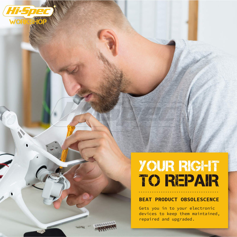  [AUSTRALIA] - Hi-Spec 32pc Electronics Repair & Opening Tool Kit Set for Laptops, Phones, Devices, Computer & Gaming Accessories. Precision Small Screwdrivers with Pentalobe Bits for iPhones & MacBooks