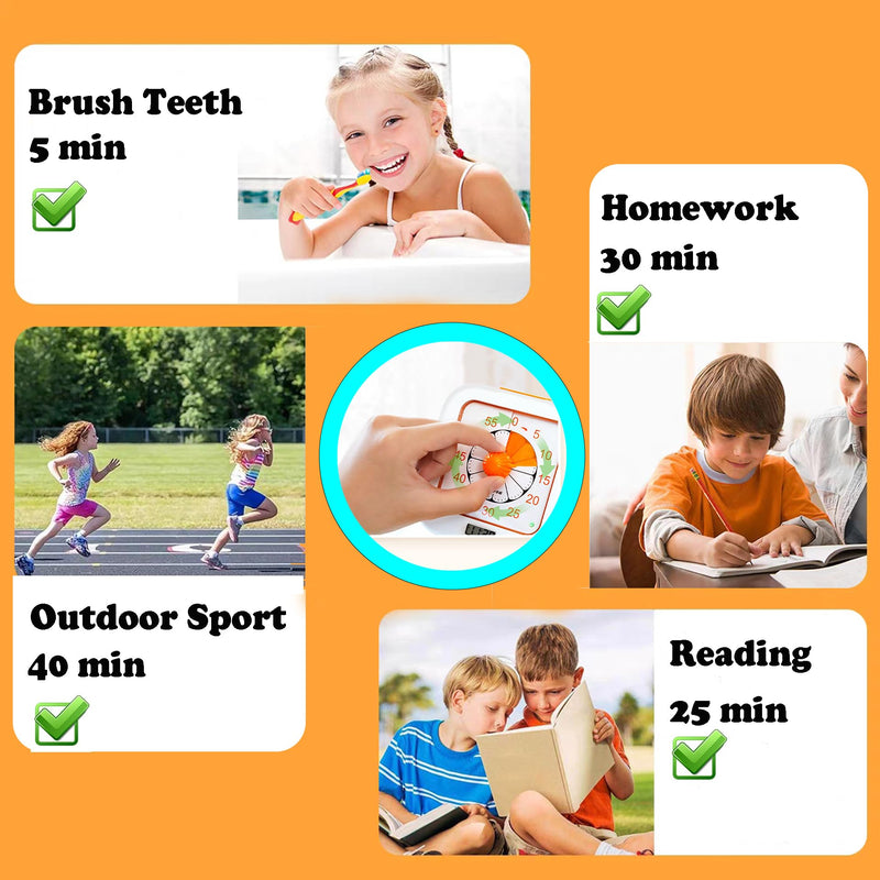 Task Timer, ADHD Timer for Kids, Students and Adults. with to-do List Card, Planning for Daily Chore, Schedules, School Classroom, Homework. Silent and Efficient Time Management Tool.