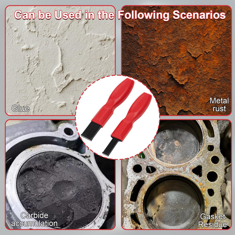 Carbide Scraper, Super Gasket Scraper for Metal and Automotive, 1-1/4 Inch and 5/8 Inch Carbide Scraper Set (2 Piece)