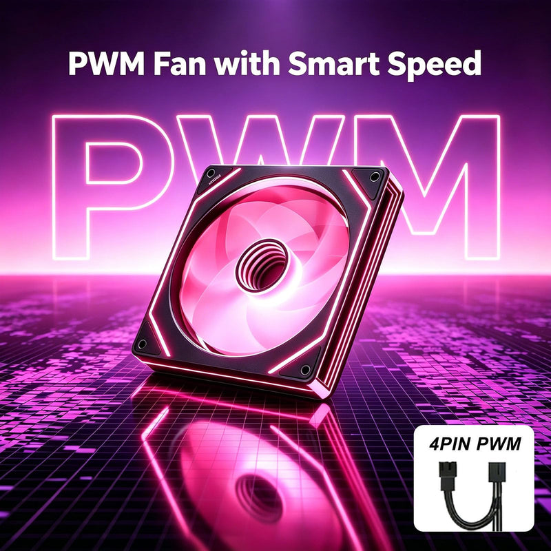 1PCS 120mm ARGB Case Fan,Double Infinity Mirror ARGB Fans Low Noise High Airflow PWM RGB PC Fans for Cases CPU Coolers,Forward