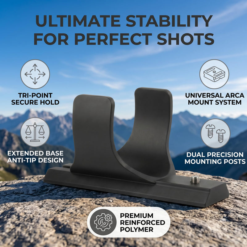 Arca Swiss Quick Release Plate Fit for Nikon P1000 P1100 Base Mount | Advanced polymer brackets; Extended balance supports; Stability grip bases; Telephoto tripod accessories