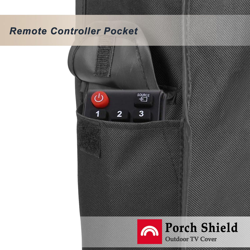 Porch Shield 26-32 inches Outdoor TV Cover Universal Weatherproof Protector for LCD, LED, Plasma Flat TV Screen, Compatible with Wall Mounts and Stands (Black) 26‘’-32‘’ Black