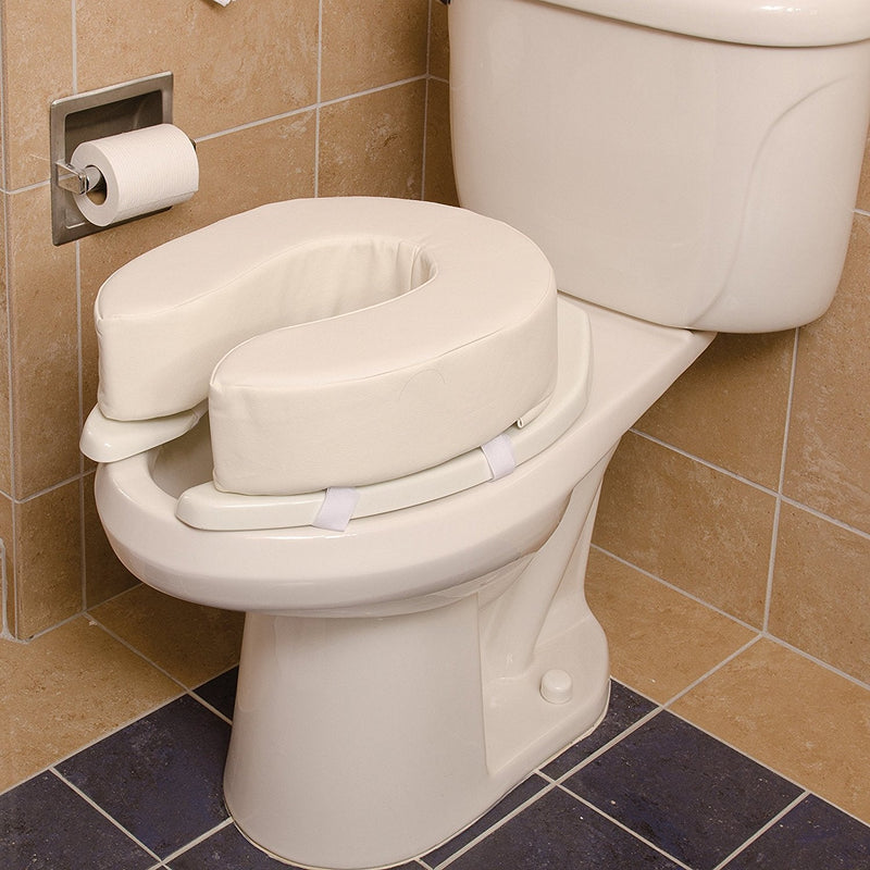 Briggs Healthcare Vinyl Cushion Toilet Seat, 4" 4 Inch (Pack of 1)