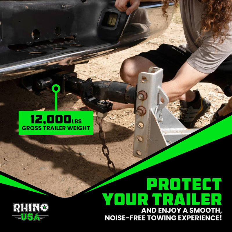 Rhino USA Trailer Hitch Pin (2 Inch) Patented 5/8" Locking Receiver Hitch Pins for Class III IV Hitches - Weatherproof Anti-Theft Lockable Pin with Debris Protection - Used to Tow Truck, etc - Black 2 IN - 1 Pack