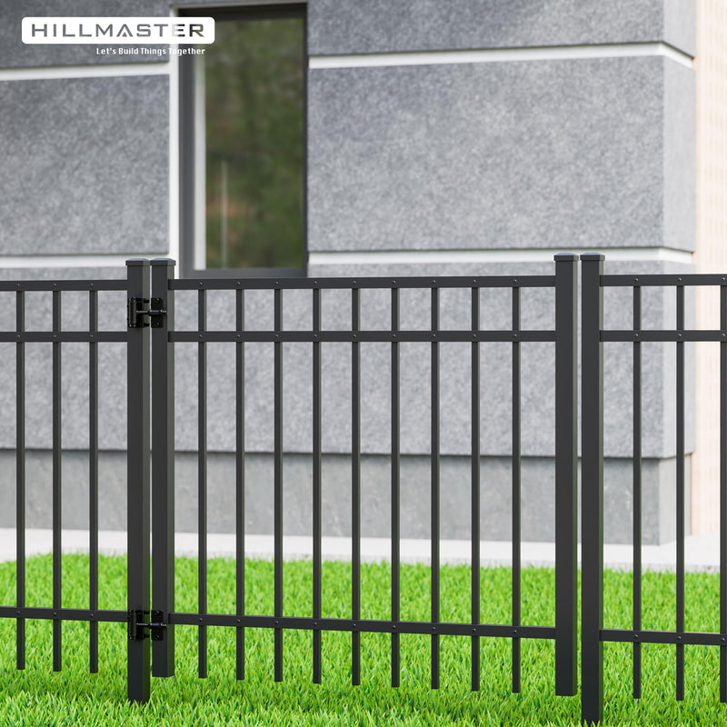 Heavy Duty Self Closing Gate Hinges for Metal/Vinyl/PVC/Wood Fence,90 Degree Narrow Wood Door Hinges with Adjustable Tension,Gate Closer Hinges for Swing Door,Gate Hardware Kit,2 Pack/Set,Black Finish