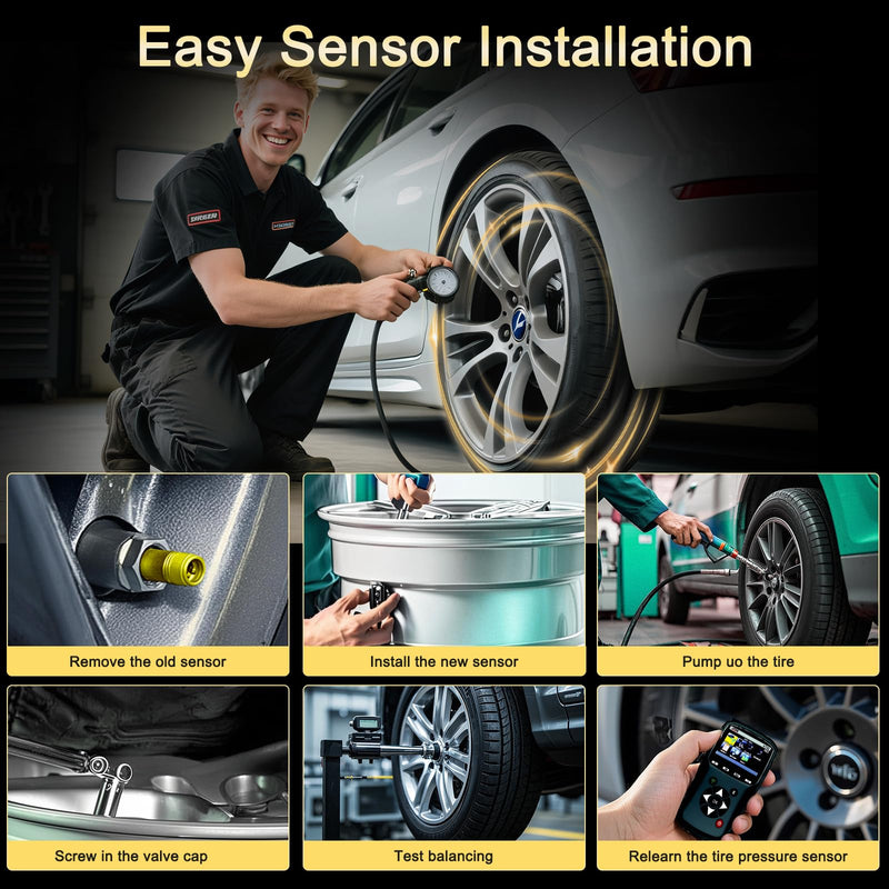 TPMS 433Mhz GM Tire Pressure Monitoring Sensor Fit for:-Chevy Silverado 1500 2500 3500（19-22）|Traverse（16-22）|Blazer（19-22）|-GMC Sierra 1500（19-20）|Sierra HD（19-22）|OE#13598773 Kit (4 PCS)