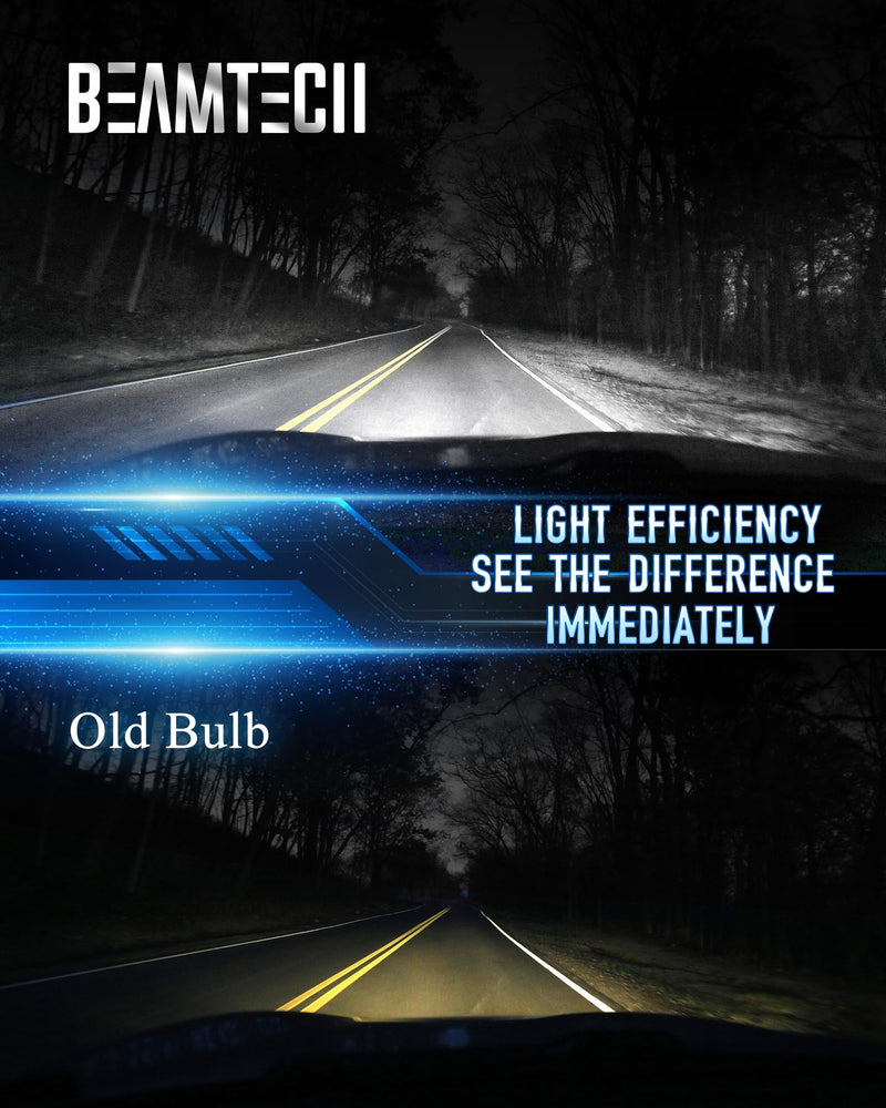 BEAMTECH H7 Bulbs, G-XPower Chips 500% Brighter 6500K White Plug and Play Fog Light, 2 Bulbs