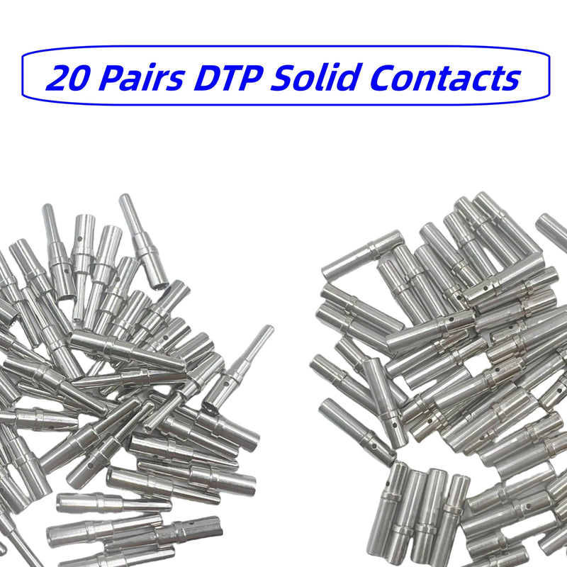 240PCS Deutsch Solid Contacts, Contact Sizes 12 16 20 Male and Female terminals DT, DTP, DTM Series pins, Deutsch Connector pin kit Solid Contact Socket Connector Wire