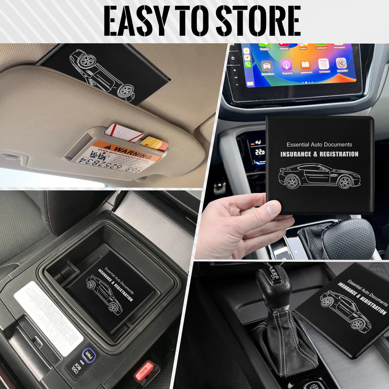 Registration and Holder, 4-Pack and Registration, Auto Essential Holder, Interior Accessories Fit Most, Trucks and SUVs, Men & Women
