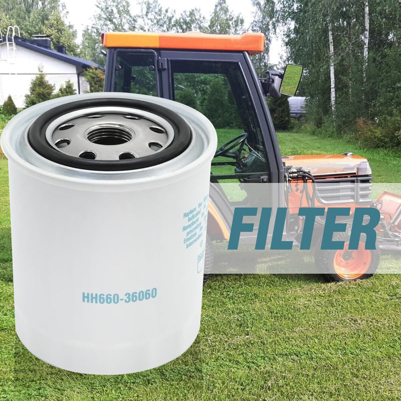 HH660-36060 Hydraulic Transmission Filter Replacement for Kubota B1550 B1700 B1750 B21 B2100 B2400 B2410 B26 B2630 B2710 B2910 B3030 B6100 B7200 B7300 B7400 Tractors Replace HHK72-14080