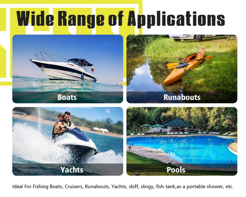 Submersible Boat Bilge Pump 12V DC with 3.3ft Power Cord 11000 GPH High Flow for Marine Yacht Kayak Canoe and Small Boats Efficient Water Removal System with Durable Design and Easy Installation