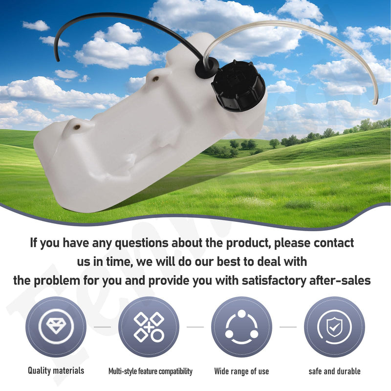Fuel Gas Tank for Harbor Freight Predator 52cc Earth Auger Carburetor Models 56257 57341, Fuel Tank with Gas Cap and 2 Fuel Lines