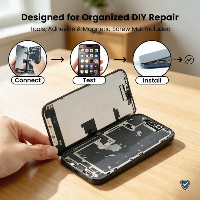 AuraLens for iPhone 16 Pro Screen Replacement Kit LCD Display Assembly | A3083 A3292 A3294 A3293, FHD INCELL LCD Digitizer 6.3 Inch, COF, 120Hz, Repair Tools, Waterproof Adhesive, Magnetic Screw Pad For iPhone 16 Pro (6.3")