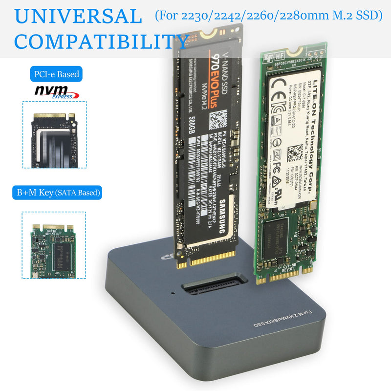 RIITOP NVMe to USB Docking Station + M.2 to USB Docking Station
