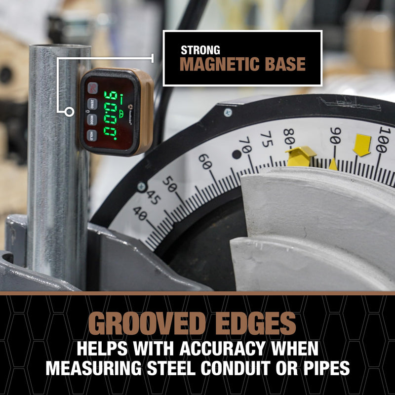 Southwire 66983640 Digital Angle Gauge, Measures 0-90 and 0-180 Degree Ranges, Angle Finder