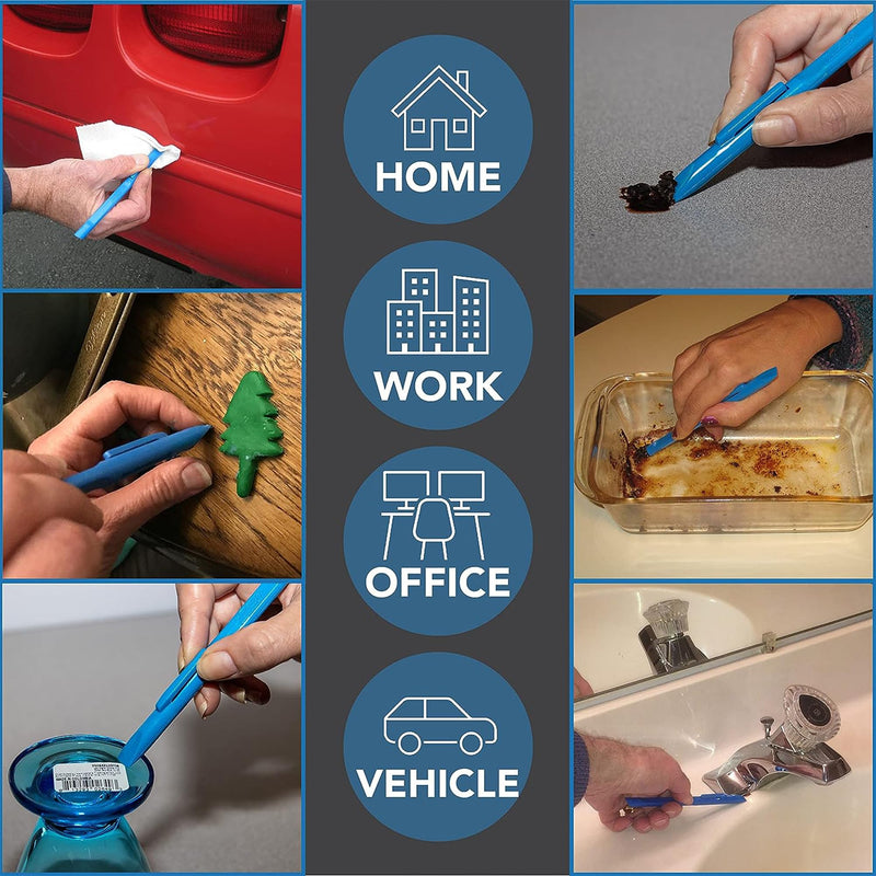 Scrigit Scraper No-Scratch Plastic Scraper Tool, 5 Pack - The Handy Multi-Use Scraping Tool for Removing Food, Labels, Stickers, Paint, Grease - Easy to Hold, Reaches Tight Spaces and Crevices