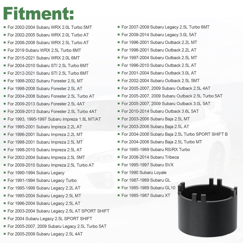 Transmission Front Differential Sundial Bearing Carrier Retainer Seal Installer Removal Socket Tool 18630AA010 18658AA020 for Subaru Forester Impreza WRX STI Legacy Outback