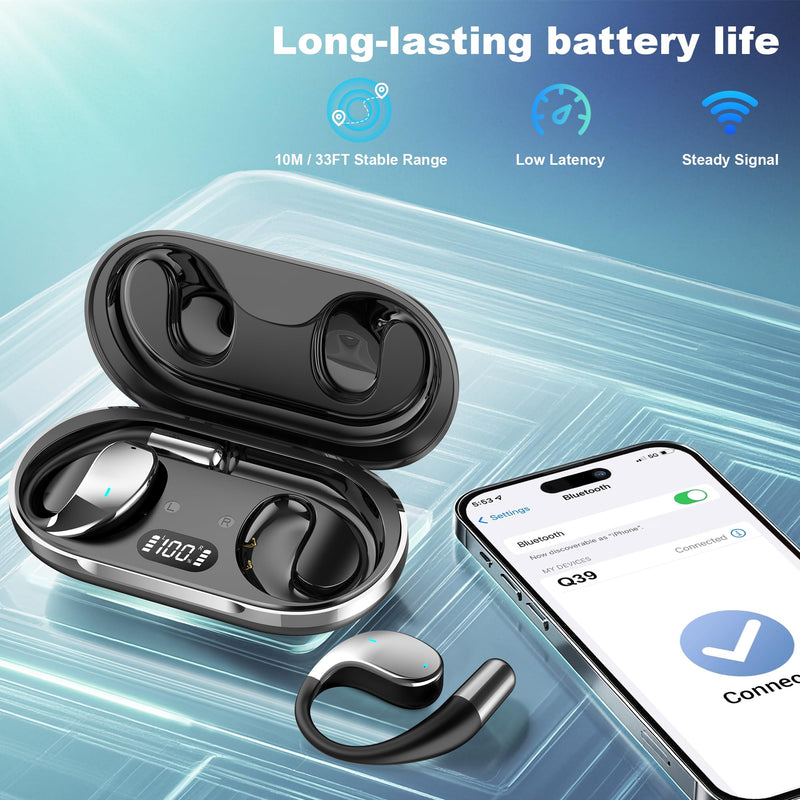 Translation Earbuds Real Time, 3-in-1 AI Language Translator Earbuds Headphones for 144 Languages & Accents, Support Offline Translation Wireless Bluetooth Earphones for Business Travel, Black