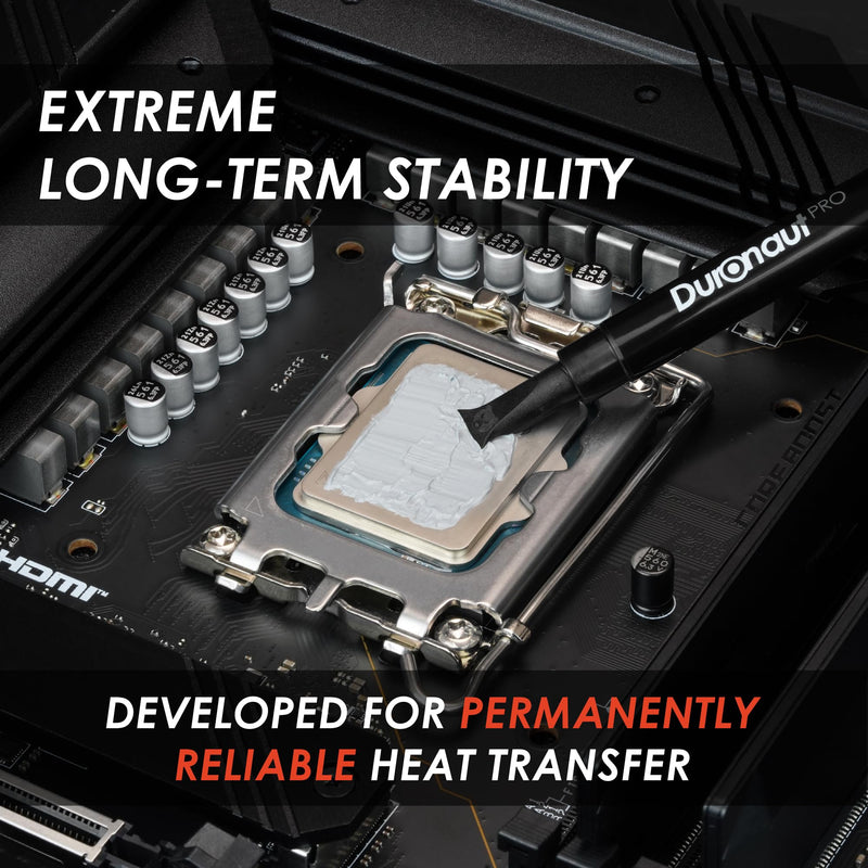 Thermal Grizzly Duronaut Pro - 6 Gram Thermal Paste for CPU | Exceptional Long-Term Stability and Thermal Conductivity for CPU, GPU, Consoles and Demanding Industrial Cooling Systems
