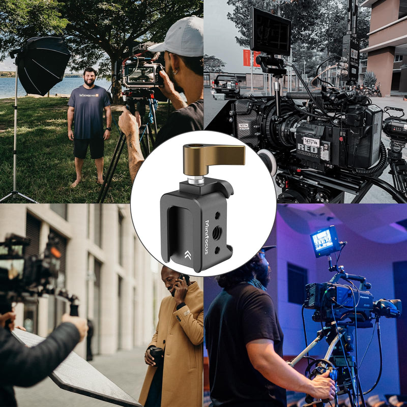 NATO Clamp to Cold Shoe Adapter, Aluminum Alloy Quick Release Rail Lock With 1/4" Threaded ARRI Locating Hole for DJI RS 3 Flash Light Microphone Camera Cage Magic Arm V3505