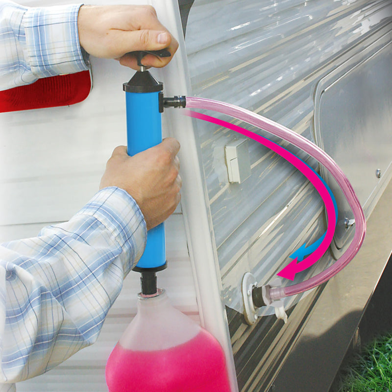Camco RV Antifreeze Hand Pump Kit - Protect RV Plumbing & Simplify the Winterizing Process - Manually Pump RV Antifreeze Directly into the RV Waterline & Supply Tanks (36003)