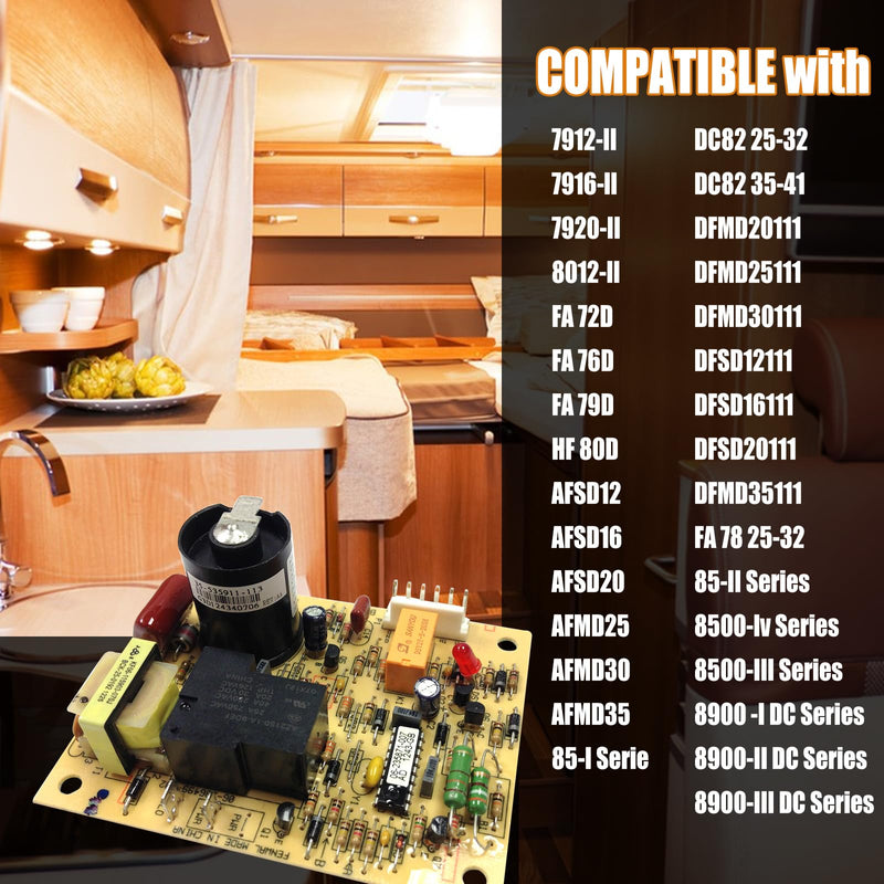 2024 Upgrade 31501 33488 33727 Circuit Board with Adapter Compatible with Atwood 31501, Replace for Dometic Hydro Flame Furnace Control Board 12V with Fan Control