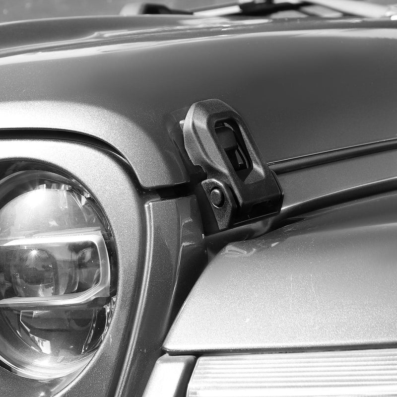 RT-TCZ for Jeep JL OEM Hood Latches Catch Kit for Jeep Wrangler JL JLU Gladiator JT 2018-2024 Original Factory Black 2pcs Black-Basic