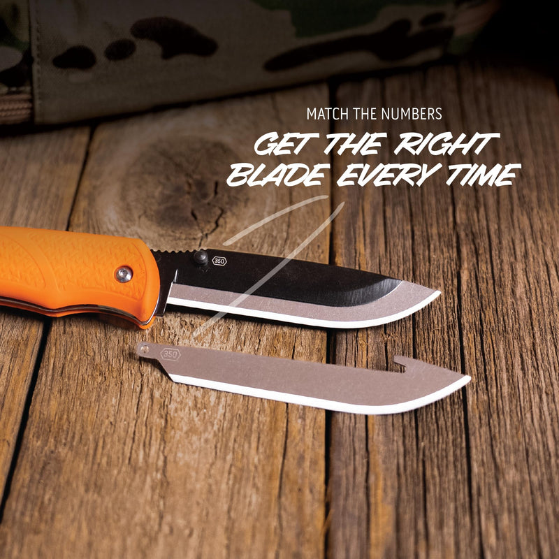 Outdoor Edge 3.5" RazorSafe Replacement Sharp-Point Knife Blades, 24 Piece Value Pack 3.5" Drop-Point