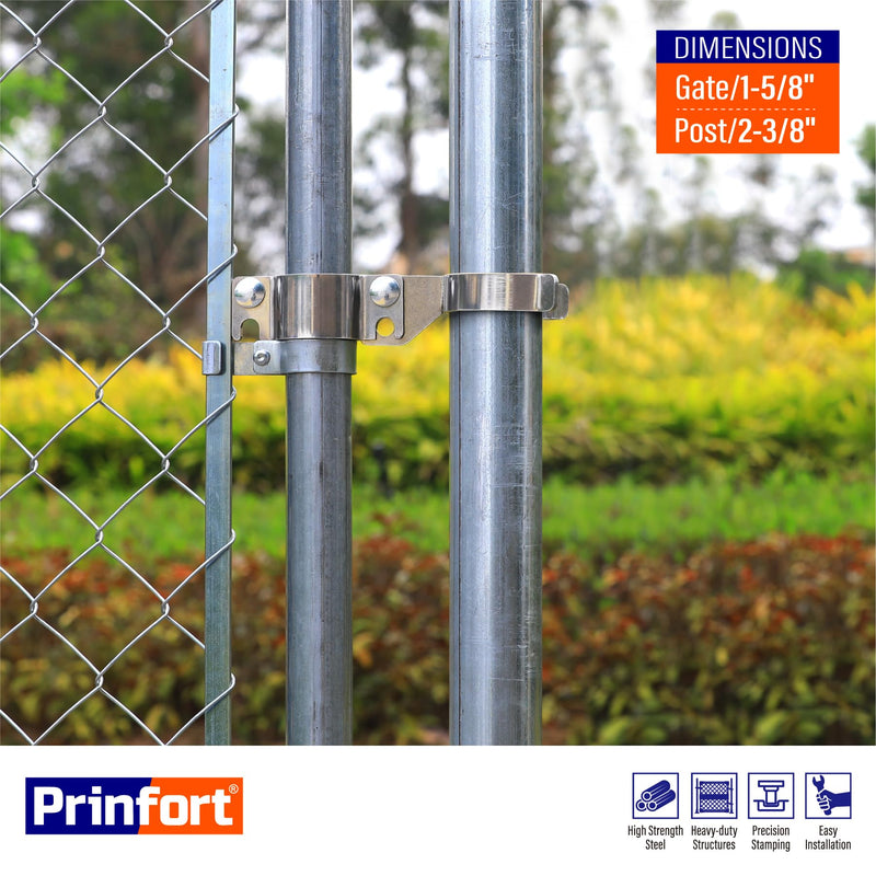 Heavy Duty Stainless Steel 1-5/8" x 2-3/8" Chain Link Fence Gate Fork Latch with Hole for Padlock（Fit 1 5/8" Gate Frame） 1Pack 1-5/8''x2-3/8''-1P