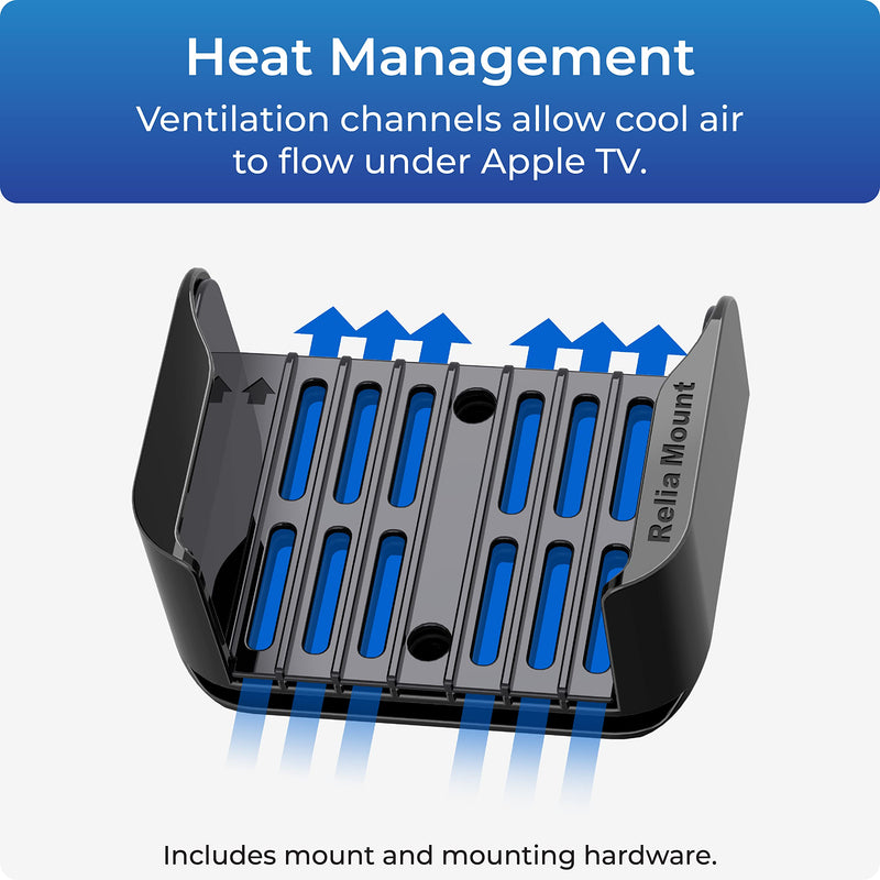 for Apple TV – Mount Compatible with All Apple TV Generations (Including All Apple TV 4K Models) Black Apple TV Mount